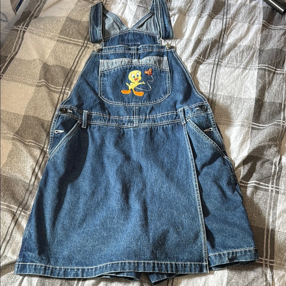 Warner Bros. Denim Overalls with Tweety Bird